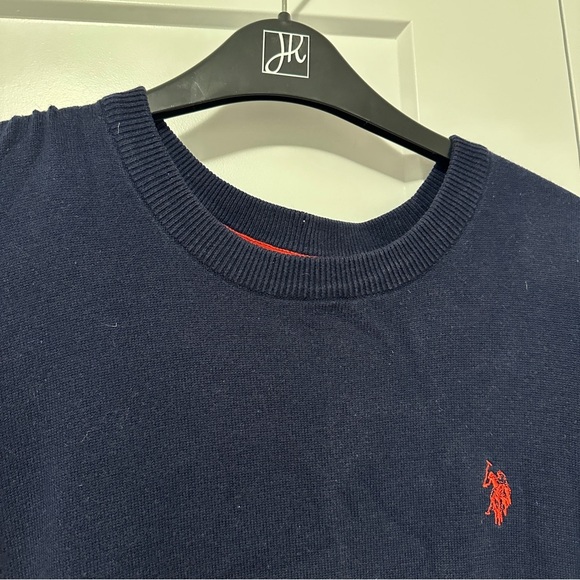U.S. Polo Association Navy Blue Red Crewneck Pullover Size Large Men’s - Picture 4 of 7